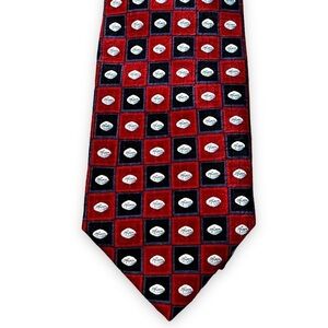 Pfizer Little Blue Pill 100% Silk Tie Pharmaceutical Drug Rep Red Blue Check